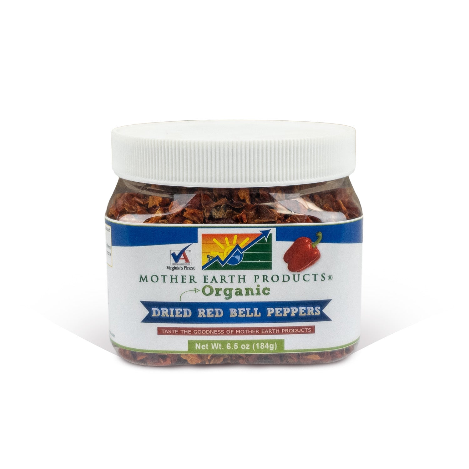 Organic Dried Red Bell Peppers 2 Cup Jar